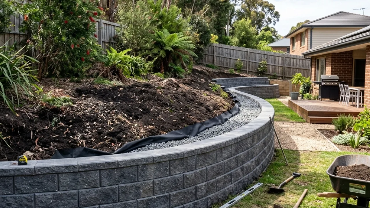 Block Retaining Walls retaining wall site in Toowoomba