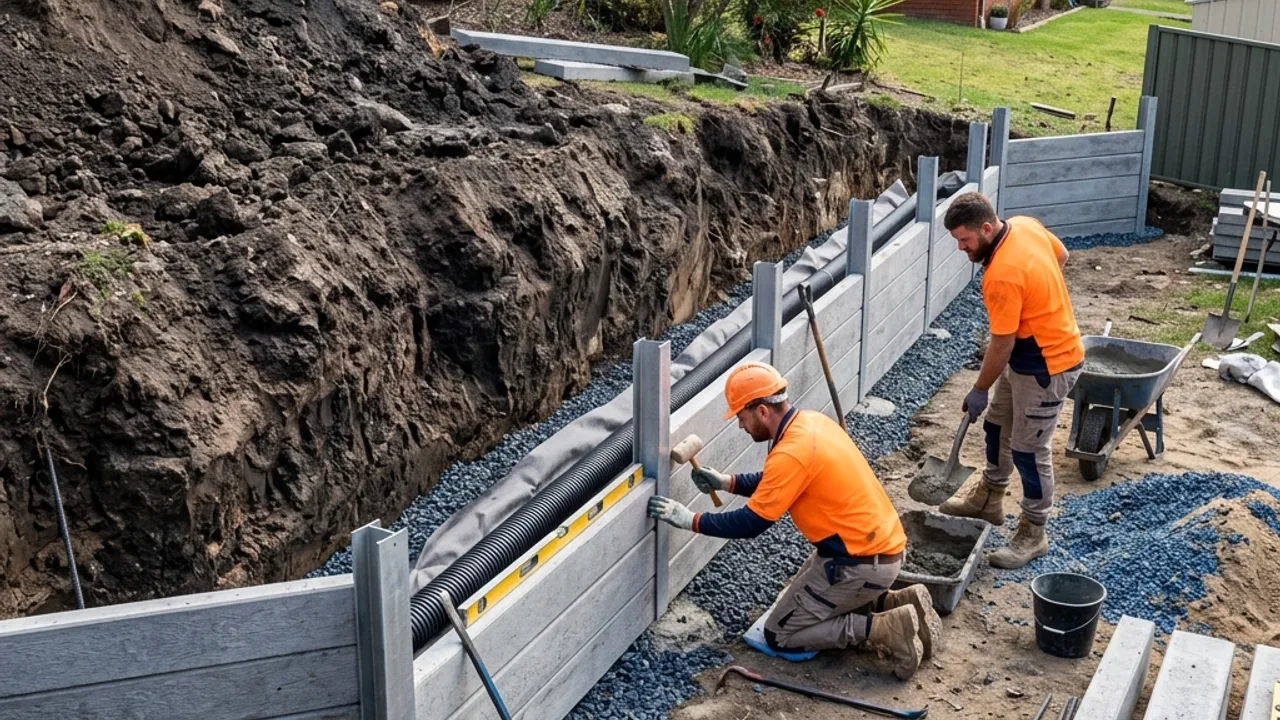 Retaining Wall Repairs retaining wall site in Toowoomba